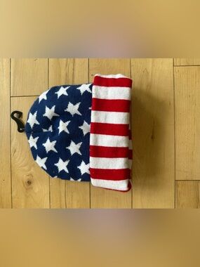 American Flag Pattern Knit Scarf - Red, White & Blue
